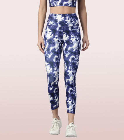 Hugged Leggings | High Waisted 7/8 Dry Fit Printed Leggings