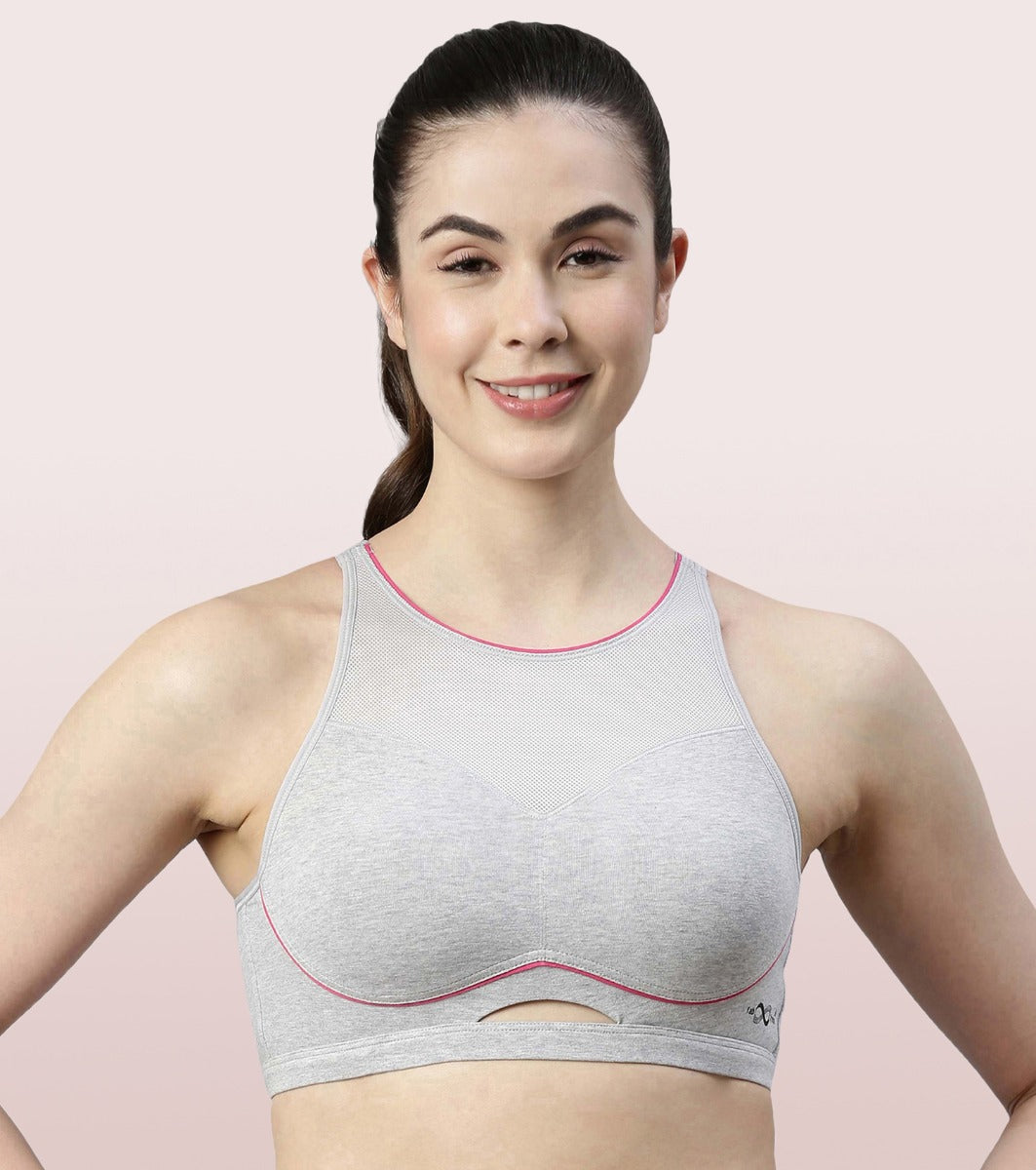 Enamor SB11 High Impact Sports Bra - Padded Wirefree Front Zipper - Pink  36D in Lucknow at best price by Faimeena Shop - Justdial