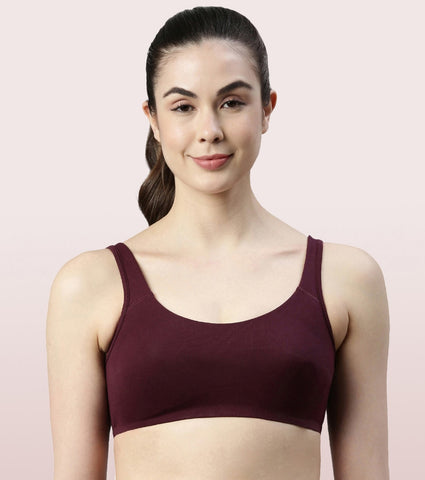 Enamor Women's Cotton Low Impact Everyday Sports Bra – Online Shopping site  in India