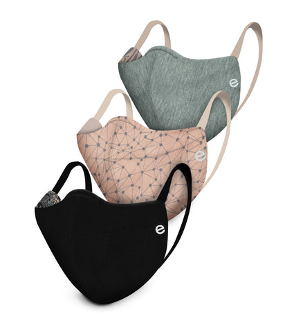 REVERSIBLE MASK : 4-Layer Safety Mask With Cotton | >95% Protection | Adult Mask - Pack of 3