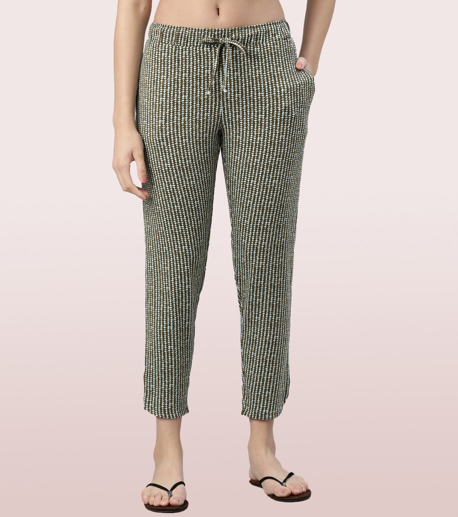 Lazy Pant | Pull-On Flannel Pants With Satin Adjustable Waist Drawstring & Pockets