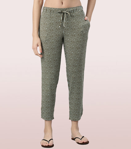 Lazy Pant | Pull-On Flannel Pants With Satin Adjustable Waist Drawstring & Pockets