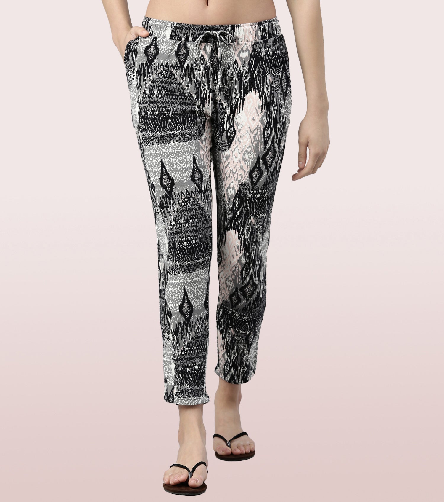 Lazy Pant | Pull-On Flannel Pants With Satin Adjustable Waist Drawstring & Pockets