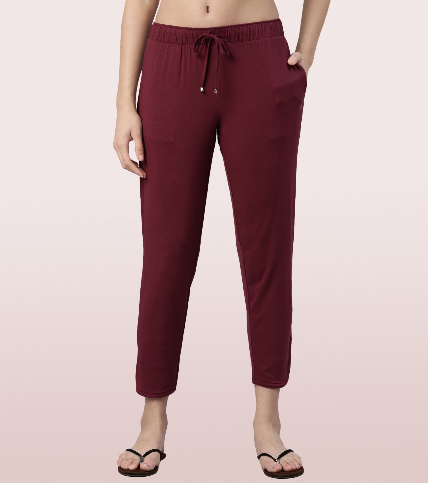 Lazy Pant | Pull-On Flannel Pants With Satin Adjustable Waist Drawstring & Pockets