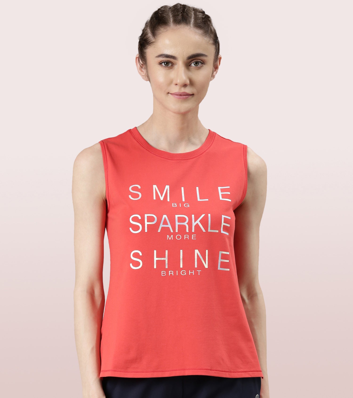 Stay Cool Tank | Crew Neck Anti-odour Stretch Cotton Muscle Tank With Graphic Print