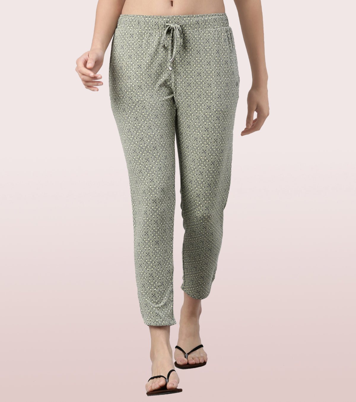 Lazy Pant | Pull-On Flannel Pants With Satin Adjustable Waist Drawstring & Pockets