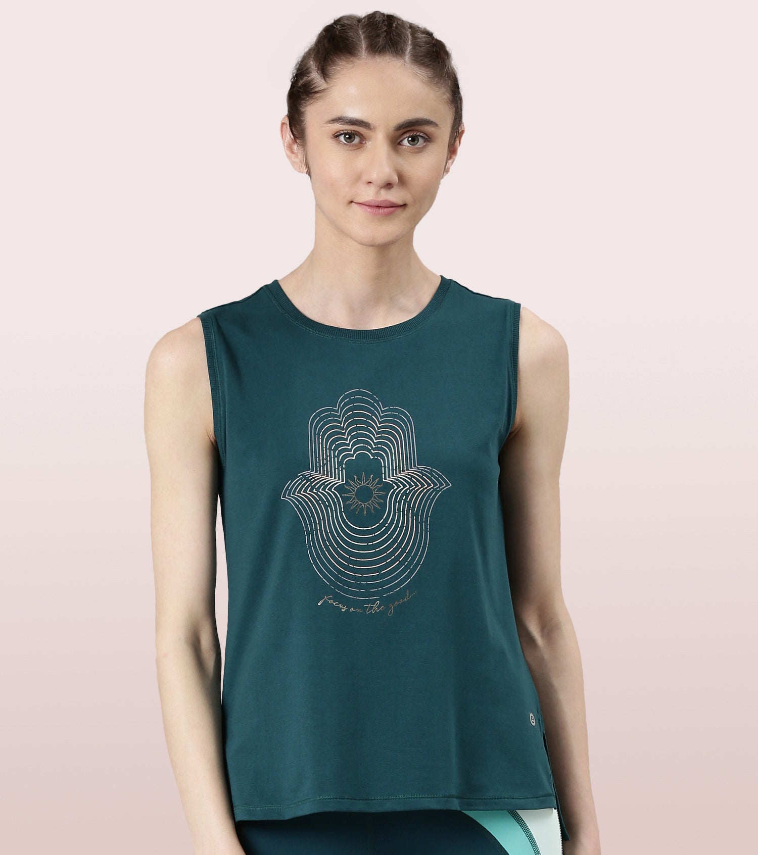 Stay Cool Tank | Crew Neck Anti-odour Stretch Cotton Muscle Tank With Graphic Print