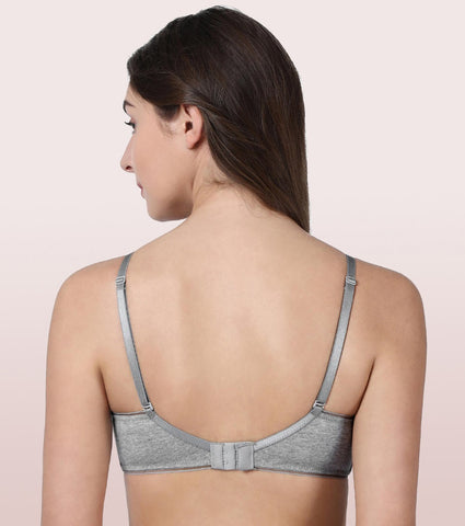 Lightweight V-Neck Cotton T-shirt Bra