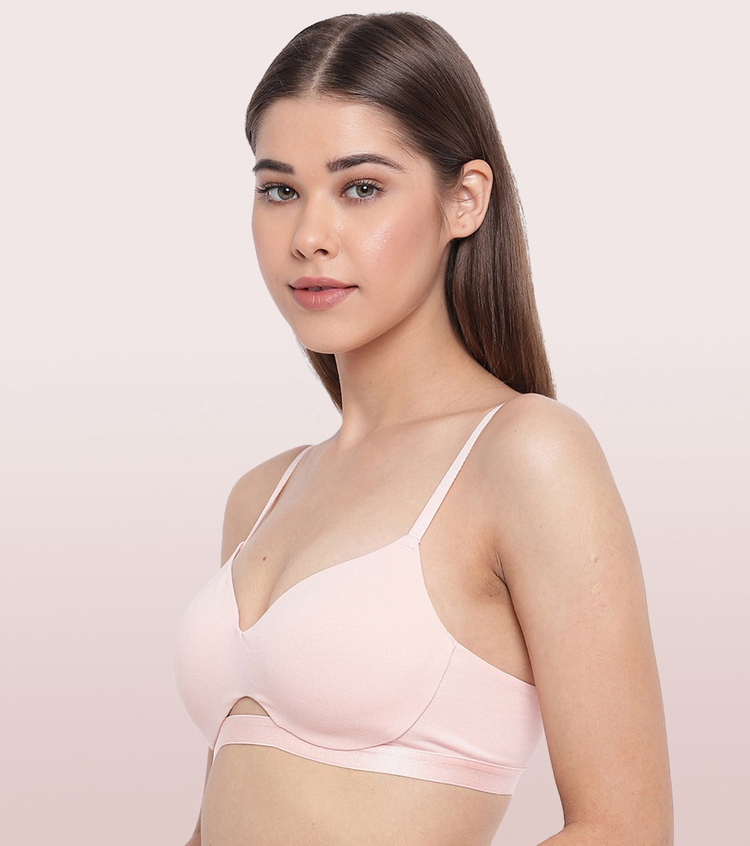 Invisible Neckline Cotton T-Shirt Bra