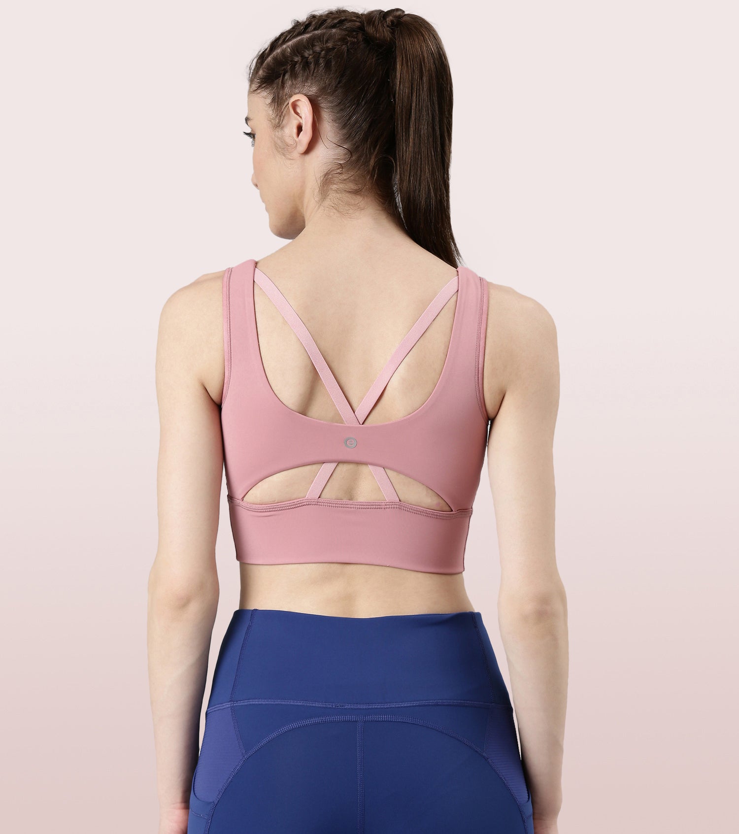 Longline Sports Bra – Solid | Scoop Neck Line High Impact Dry Fit Sports Bra