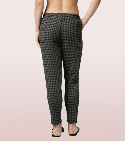 Lazy Pant | Pull-On Flannel Pants With Satin Adjustable Waist Drawstring & Pockets