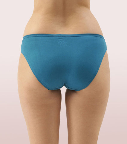 Bikini Panty | Full Coverage & Low Waist | Antimicrobial & Stain Release Finish | Pack of 3 | Colors May vary