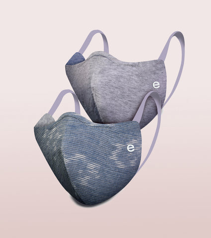 IKAT CRAFT MASK : 3-Layer Reversible Safety Mask with Cotton Comfort | >95%* Protection | Adult Mask - Pack of 2