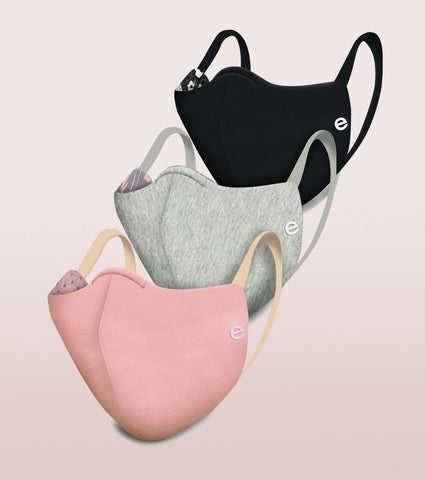 REVERSIBLE MASK : 4-Layer Safety Mask With Cotton | >95% Protection | Adult Mask - Pack of 3