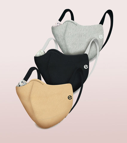 REVERSIBLE MASK : 4-Layer Safety Mask With Cotton | >95% Protection | Adult Mask - Pack of 3