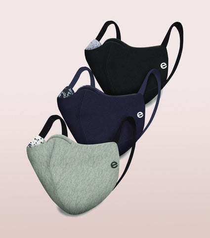REVERSIBLE MASK : 4-Layer Safety Mask With Cotton | >95% Protection | Adult Mask - Pack of 3