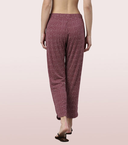 Shop-In Pants - Tapered Lounge Pants With Self Fabric Drawstring With Metal Ends