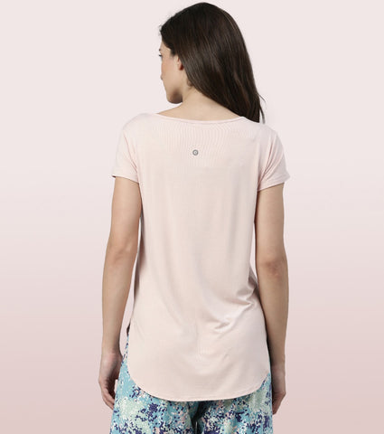 Home Lounge Tee | Soft & Drapey Graphic Printed Lounge Tee