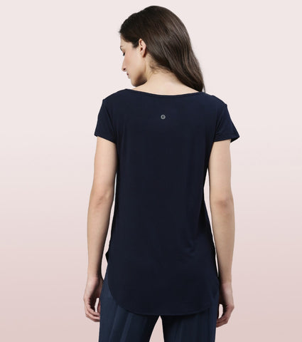 Home Lounge Tee | Soft & Drapey Graphic Printed Lounge Tee