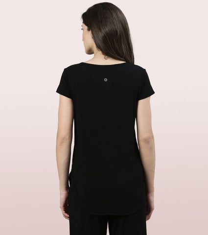 Home Lounge Tee | Soft & Drapey Graphic Printed Lounge Tee