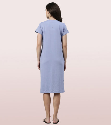 Comfy Dress | Short Sleeve Cotton Terry Lounge Dress