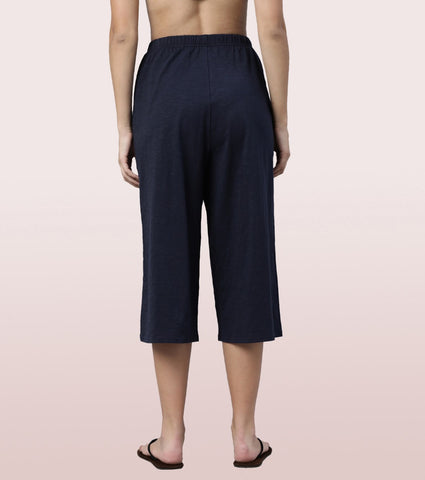 Basic Culotte | Cotton Slub High Rise Basic Culotte