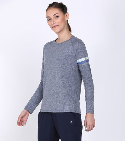 Long Sleeve Slim Active Tee | Long Sleeve Scoop Neck Raglan Slim Active Tee With Mindful Graphics