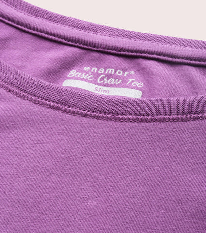 Basic Crew Tee – Solid | Short Sleeve Crew Neck Stretch Cotton Tee