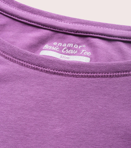 Basic Crew Tee – Solid | Short Sleeve Crew Neck Stretch Cotton Tee