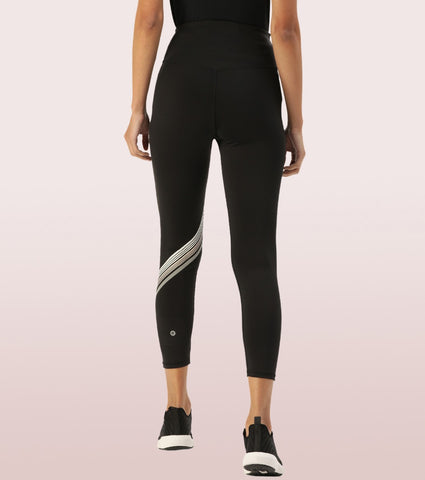 Hugged Legging | Dry Fit Stripe Graphic Print Leggings