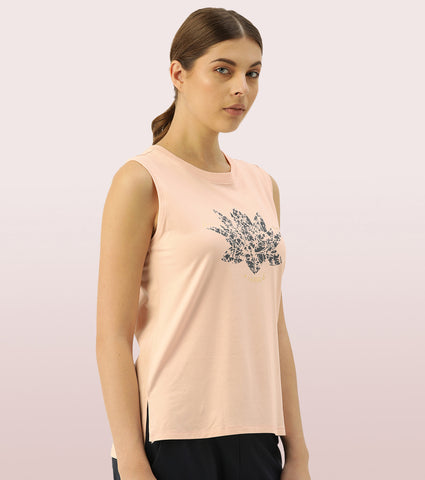 Stay Cool Tank | Crew Neck Anti-odour Stretch Cotton Muscle Tank With Graphic Print