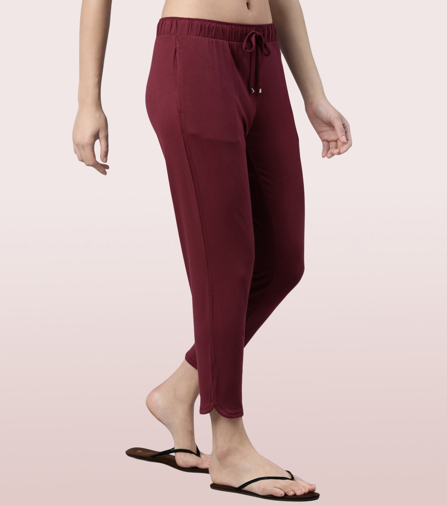 Lazy Pant | Pull-On Flannel Pants With Satin Adjustable Waist Drawstring & Pockets