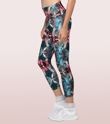 Hugged Leggings | High Waisted 7/8 Dry Fit Printed Leggings