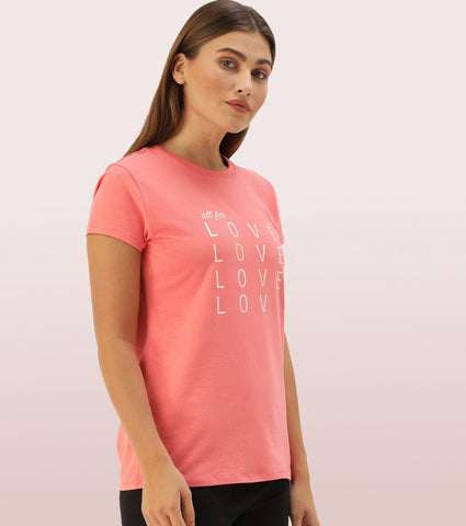 Basic Crew Tee – Graphic Print | Short Sleeve Crew Neck Stretch Cotton Tee