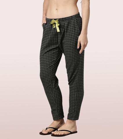 Lazy Pant | Pull-On Flannel Pants With Satin Adjustable Waist Drawstring & Pockets
