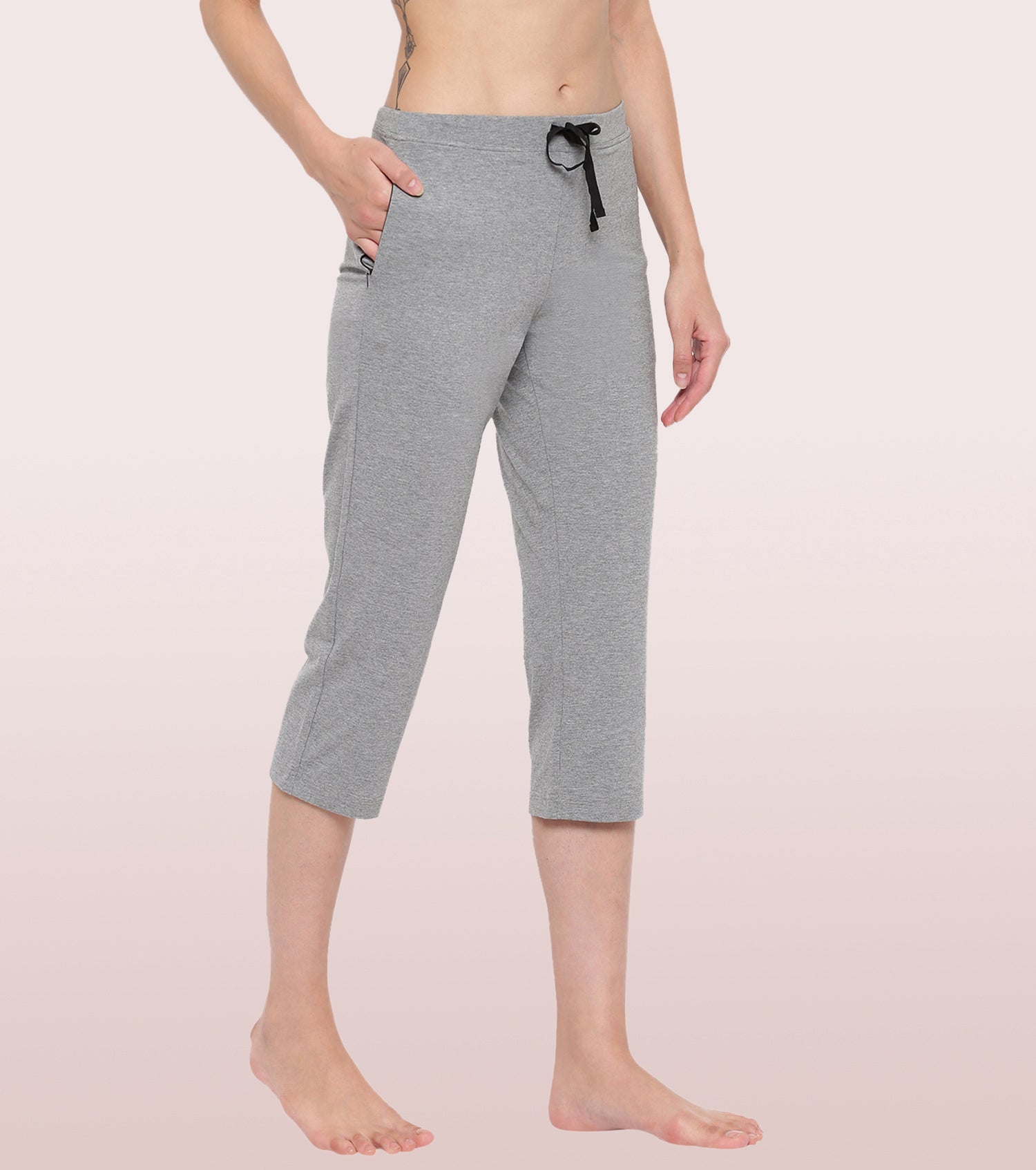 Lounge Capri  Straight Leg Cotton Spandex Capri  Enamor