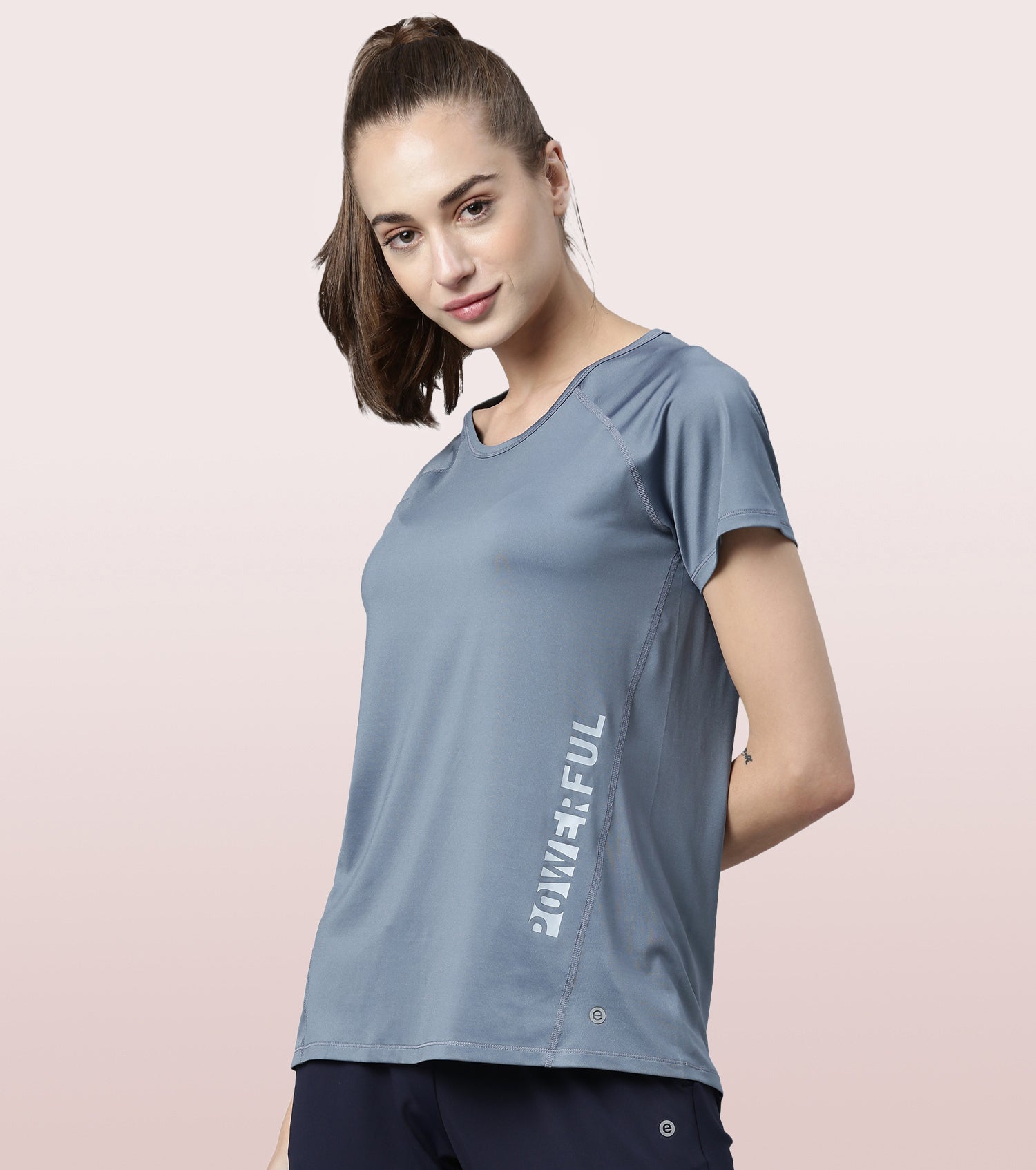 Basic Active Tee | Raglan Sleeve Scoop Neck Dry Fit Graphic Tee