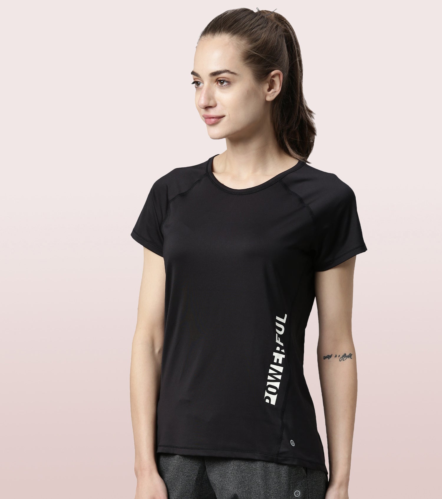 Basic Active Tee | Raglan Sleeve Scoop Neck Dry Fit Graphic Tee