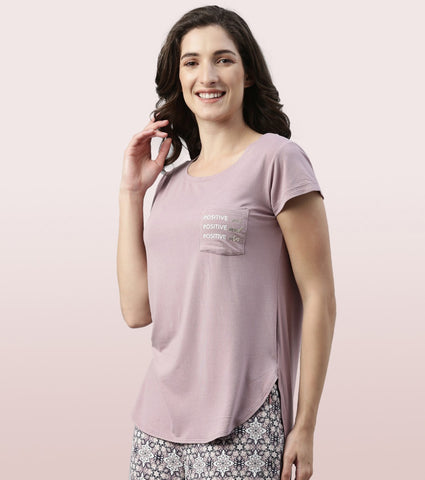 Home Lounge Tee | Soft & Drapey Graphic Printed Lounge Tee