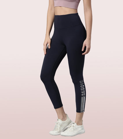 Hugged Legging | Dry Fit Stripe Graphic Print Leggings