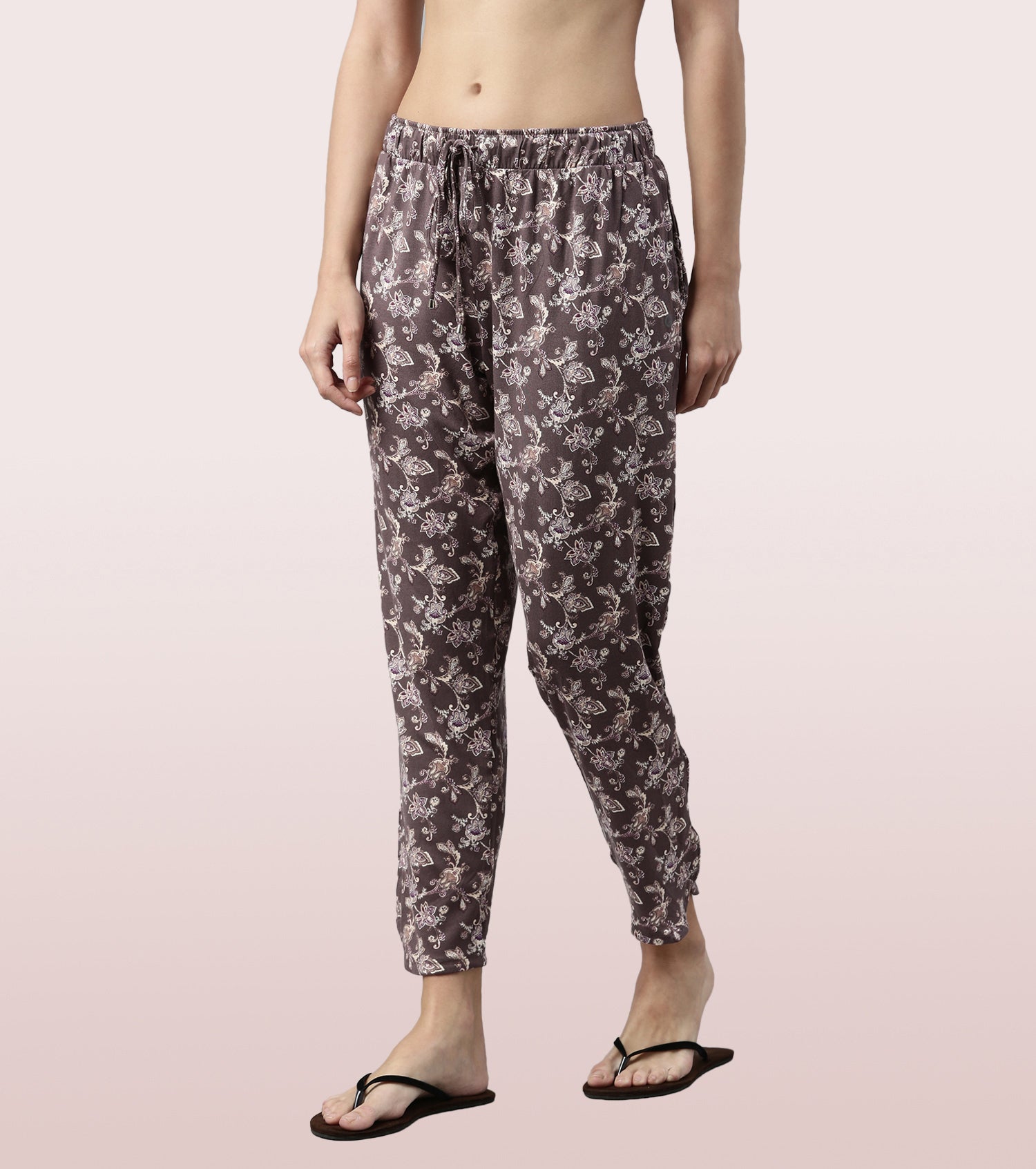 Shop-In Pants - Tapered Lounge Pants With Self Fabric Drawstring With Metal  Ends