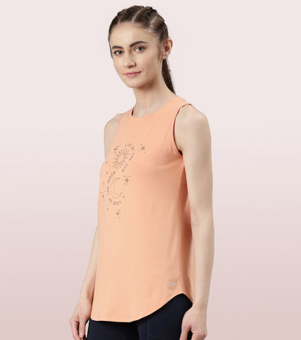 Athleisure- A307
ACTIVE COTTON TANK | ANTI ODOUR COTTON GRAPHIC HIP COVERING LONG LENGTH TANK
RELAXED FIT | LONG LENGTH