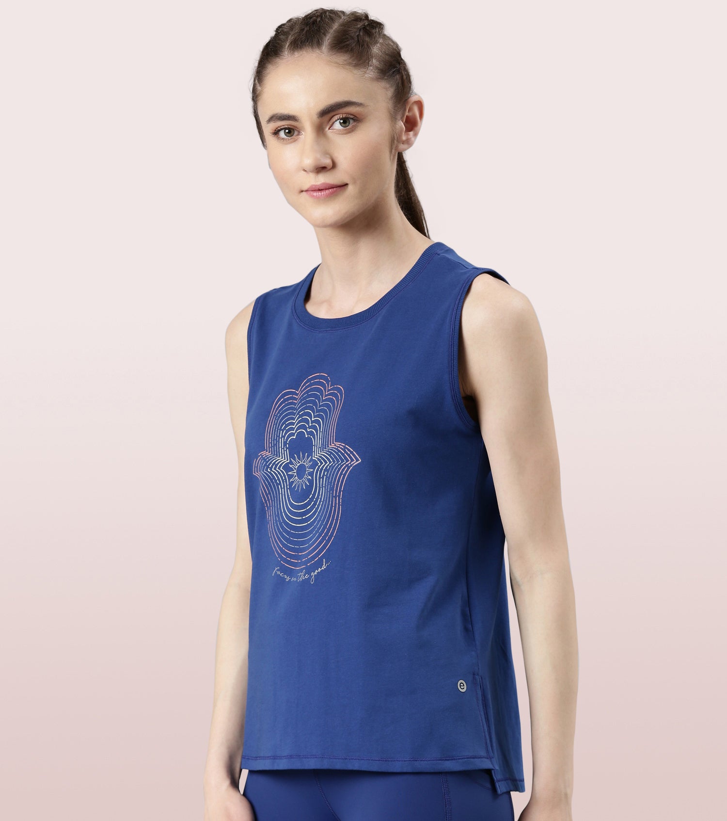 Stay Cool Tank | Crew Neck Anti-odour Stretch Cotton Muscle Tank With Graphic Print