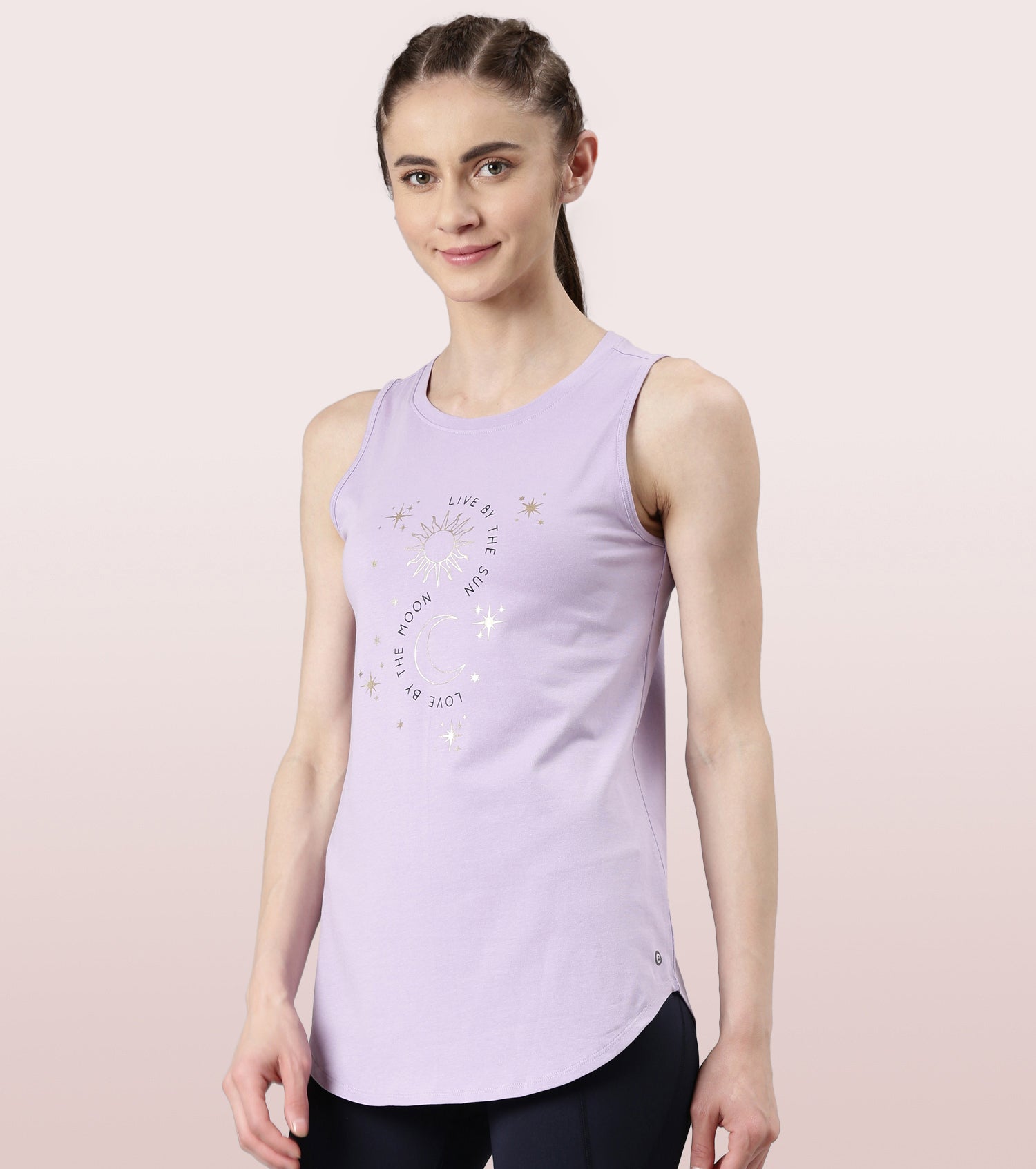 Athleisure- A307
ACTIVE COTTON TANK | ANTI ODOUR COTTON GRAPHIC HIP COVERING LONG LENGTH TANK
RELAXED FIT | LONG LENGTH