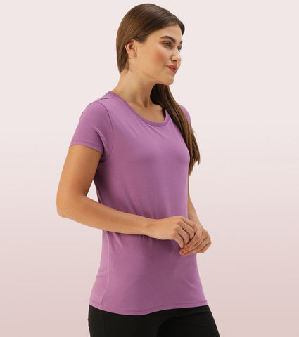 Basic Crew Tee – Solid | Short Sleeve Crew Neck Stretch Cotton Tee