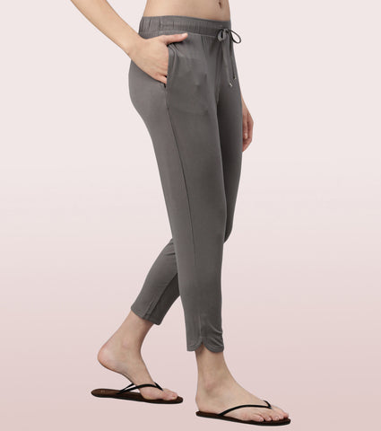 Lazy Pant | Pull-On Flannel Pants With Satin Adjustable Waist Drawstring & Pockets