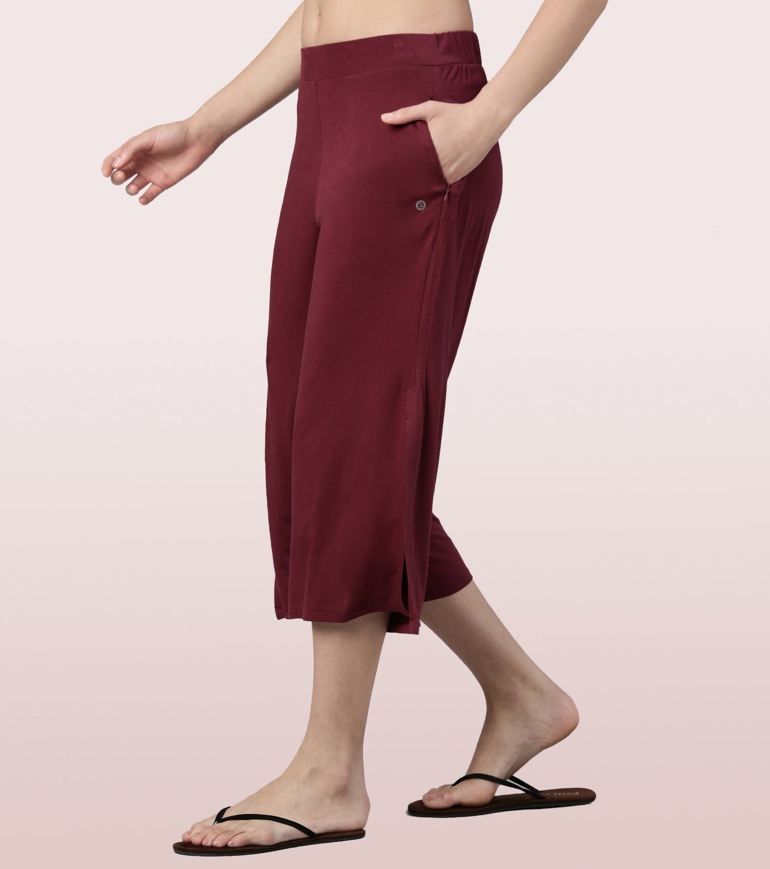 Shop In Culotte | Crop Length Culotte With Smart Side Slits