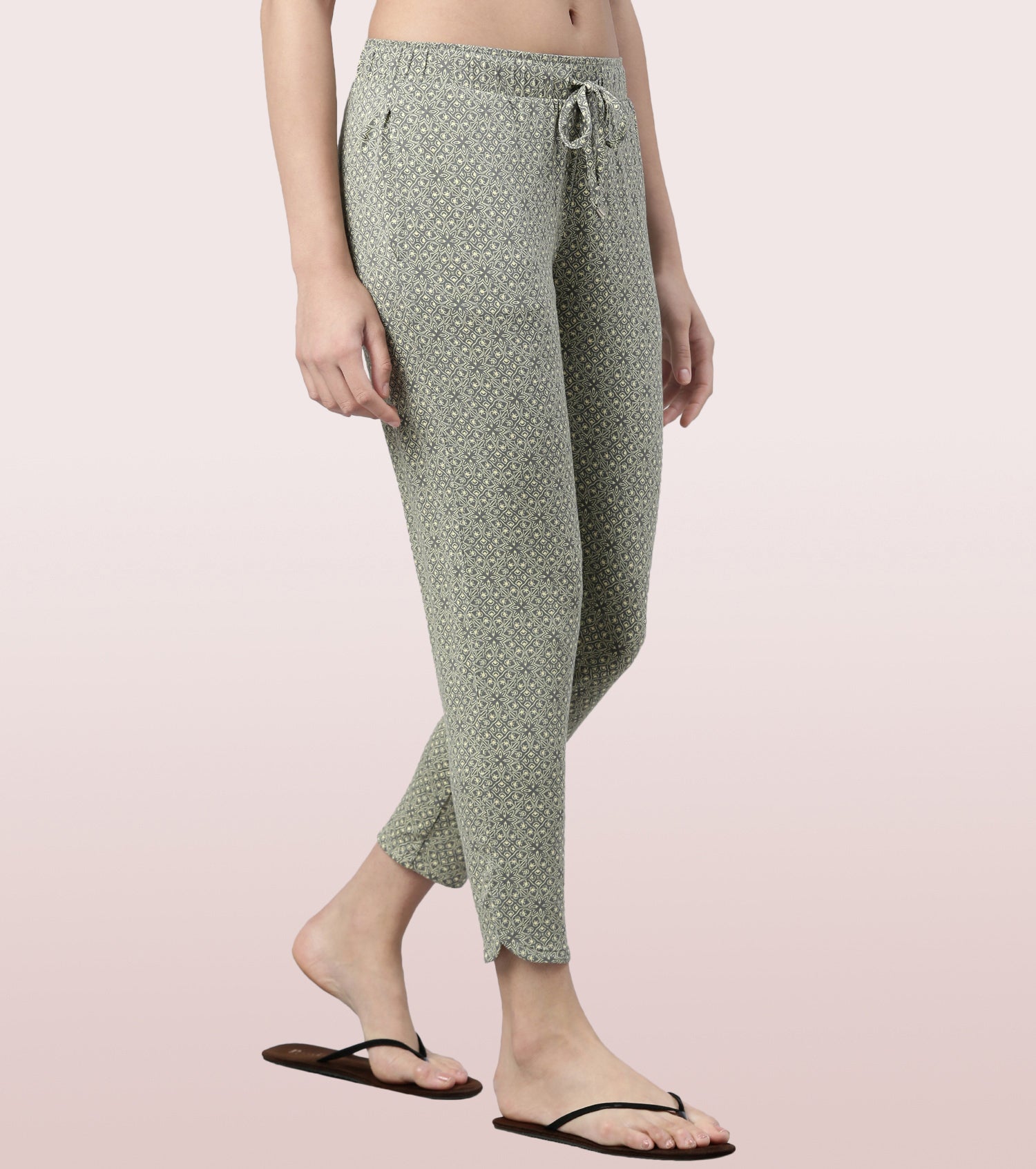 Lazy Pant | Pull-On Flannel Pants With Satin Adjustable Waist Drawstring & Pockets