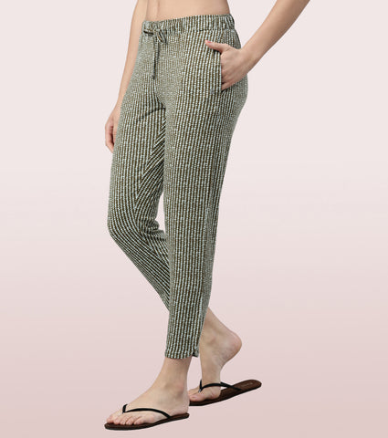 Lazy Pant | Pull-On Flannel Pants With Satin Adjustable Waist Drawstring & Pockets