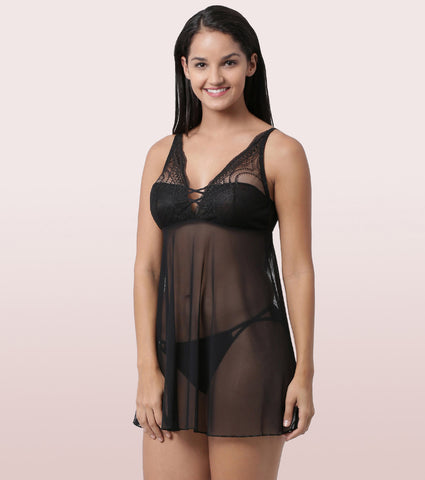 Lace Chemise - Black